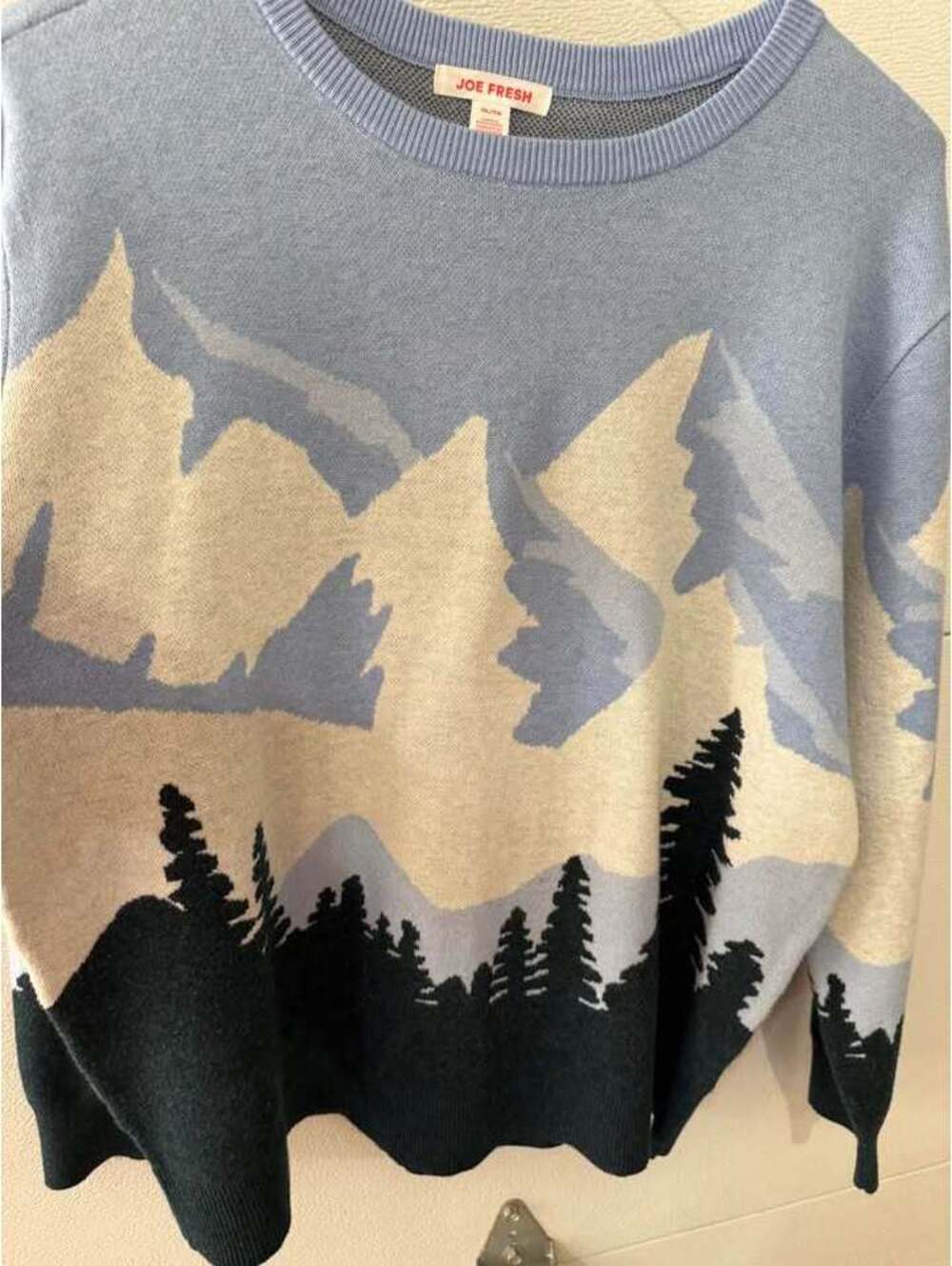 Mens Joe Fresh XL Mountain Landscape Sweater